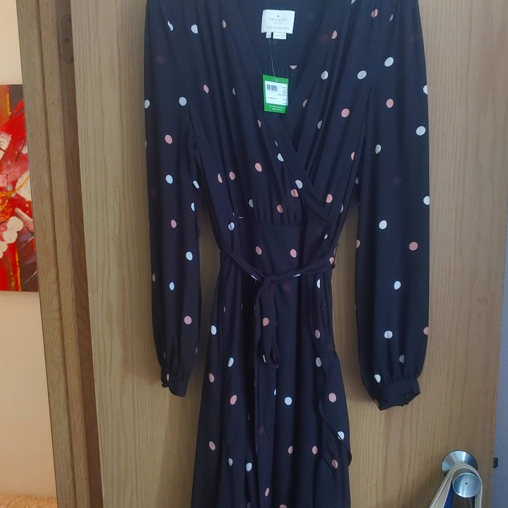 New with tags Kate Spade polka dot dress with sash
